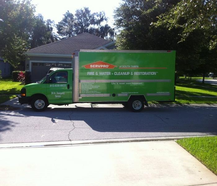 SERVPRO of South Tampa truck in front of residential home